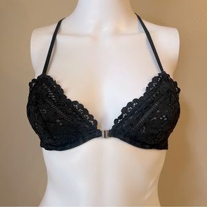 Victoria’s Secret black unlined plunge racerback bra size 34B
